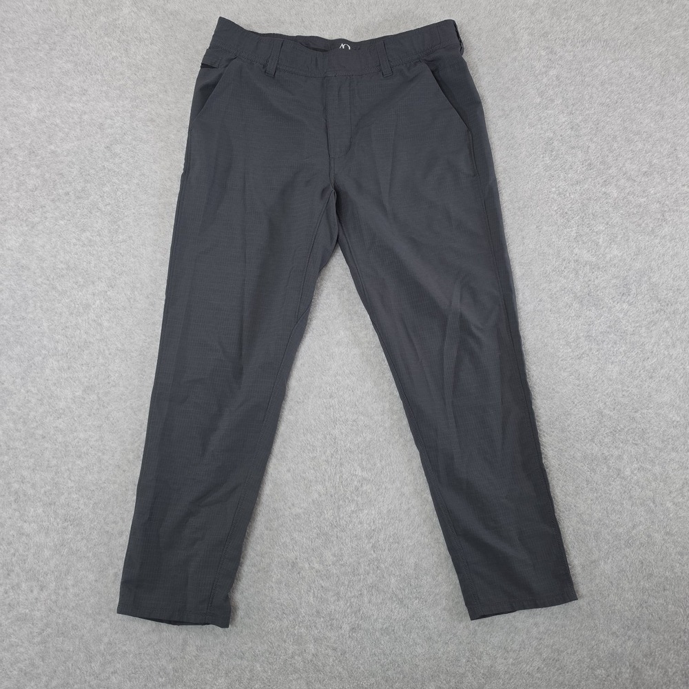 Anderson Ord Pants Mens 32 X 26  Gray Tapered Ripstop Zip Ankle Performance Pant